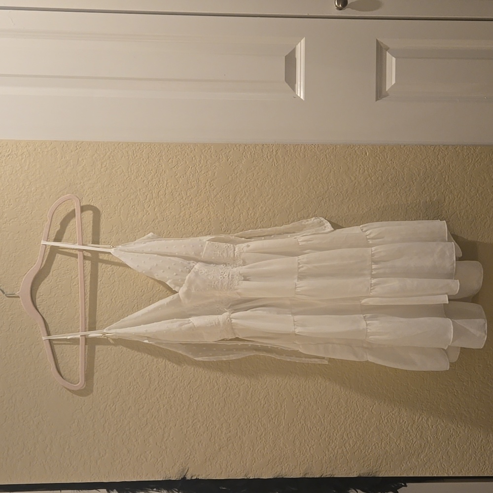Open back mini dress.